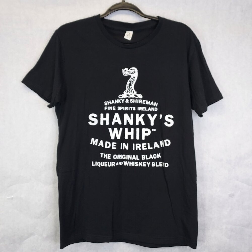 Shanky's Whip T-Shirt Men's M Black Smooth Irish Shireman Whiskey Graphic Tee